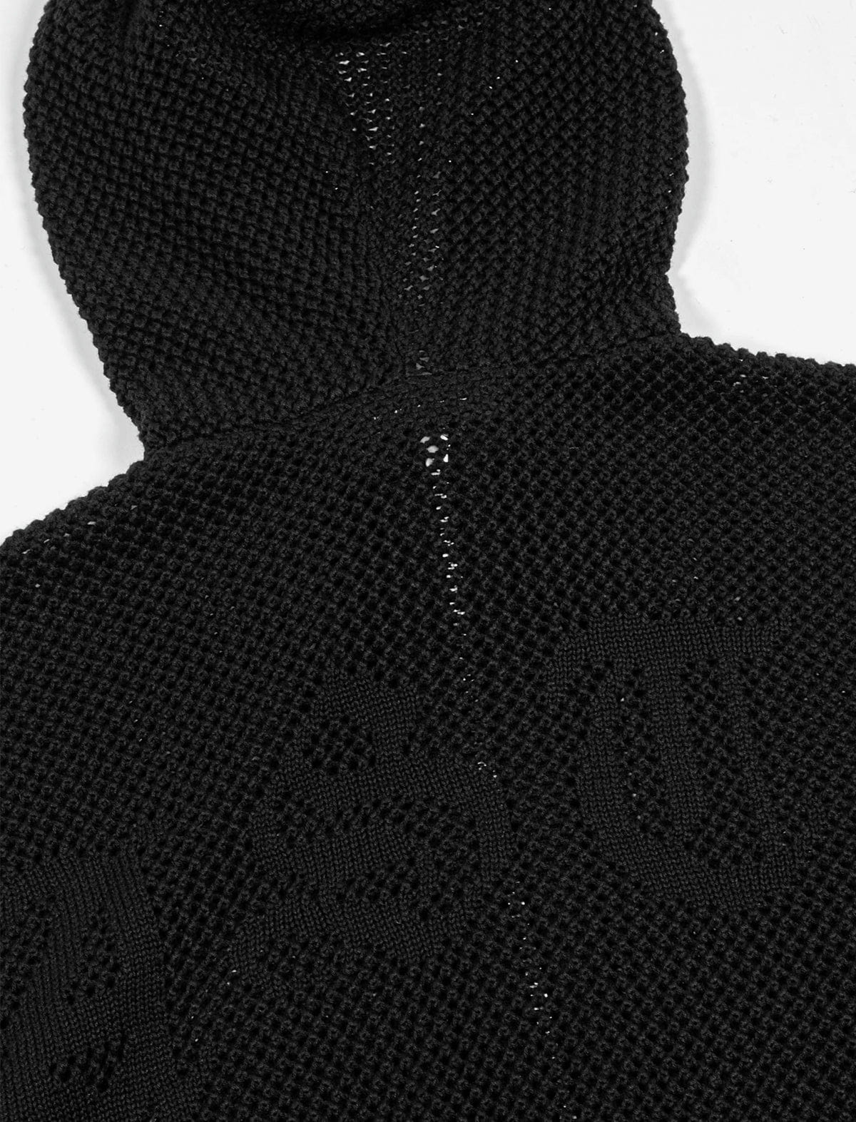 Wasted Paris Realm Full Zip Loose Sweater Black