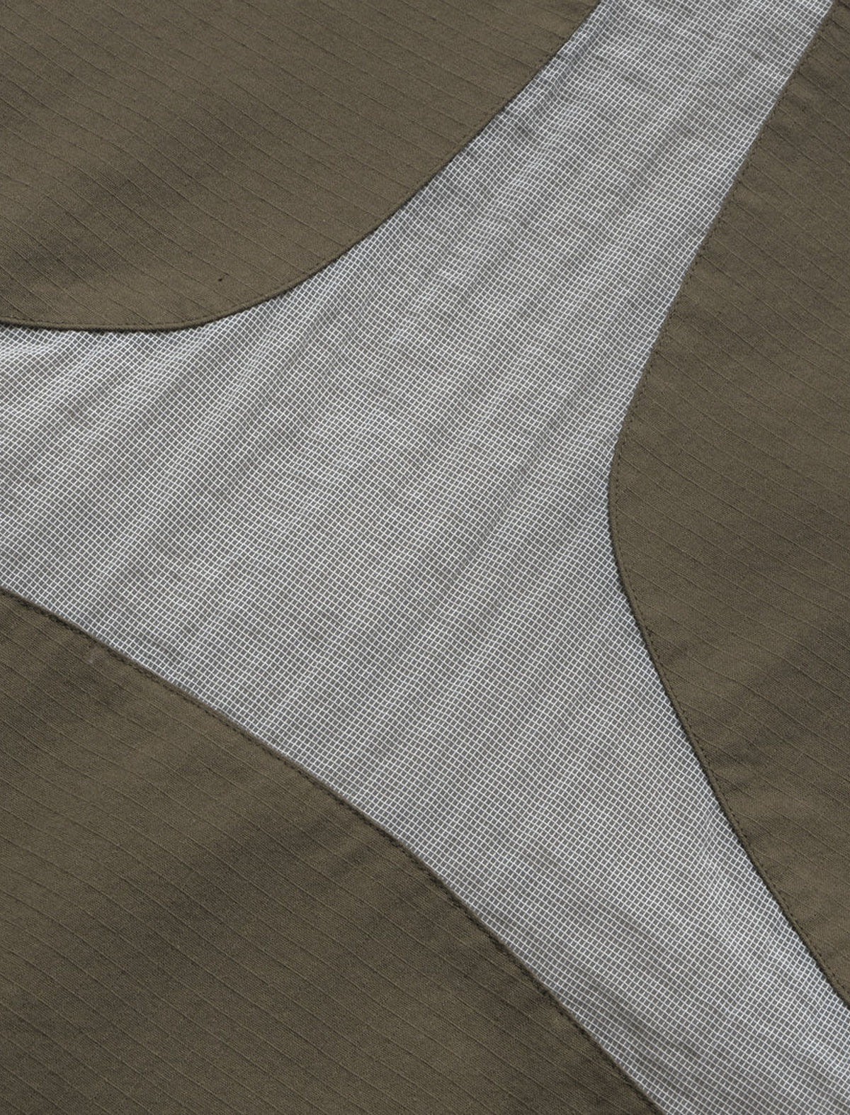 Metalwood Panelled Work Shirt Olive