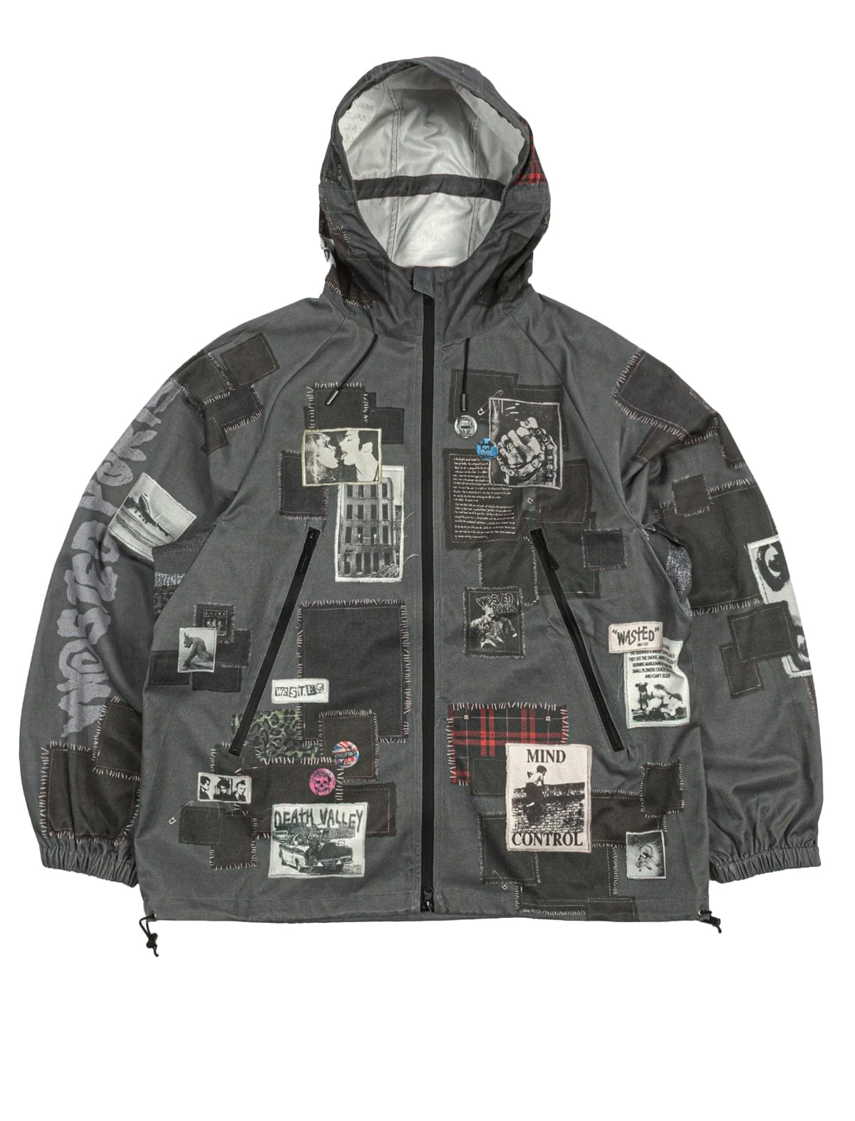 Wasted Paris Taunt Windbreaker Jacket Faded Black