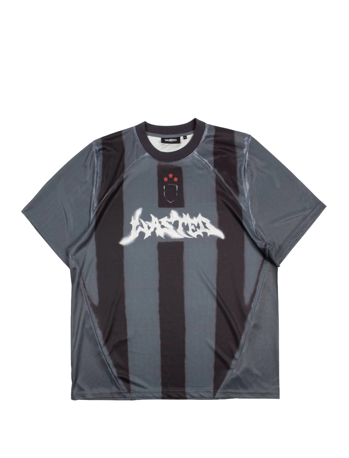 Wasted Paris Spray Football Jersey Black/Stone Grey