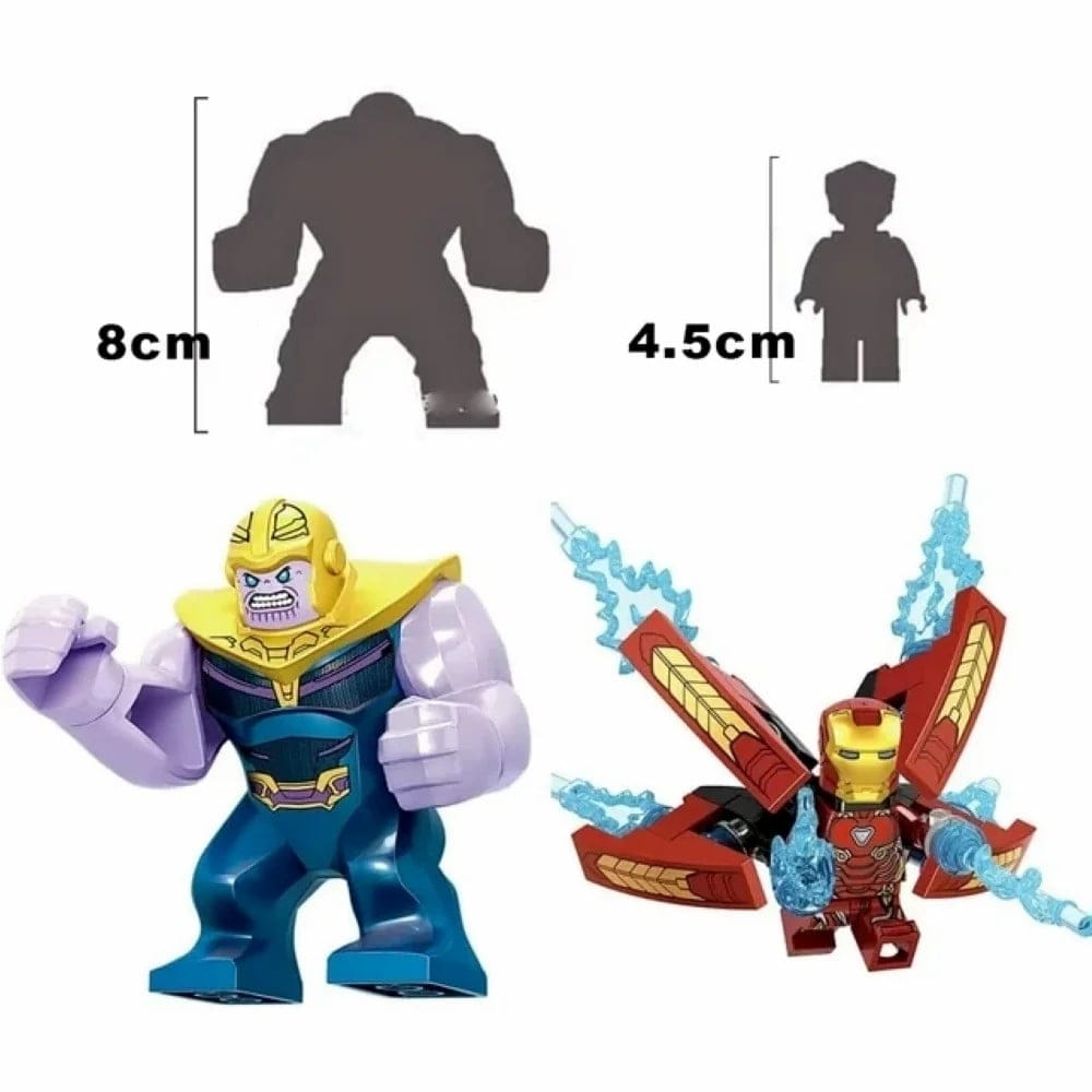 My Store 32PCS Superhero Action Figures Building Blocks Set – 1.77–2.95" Mini Collectible Toys with Hulk, Iron Man & More