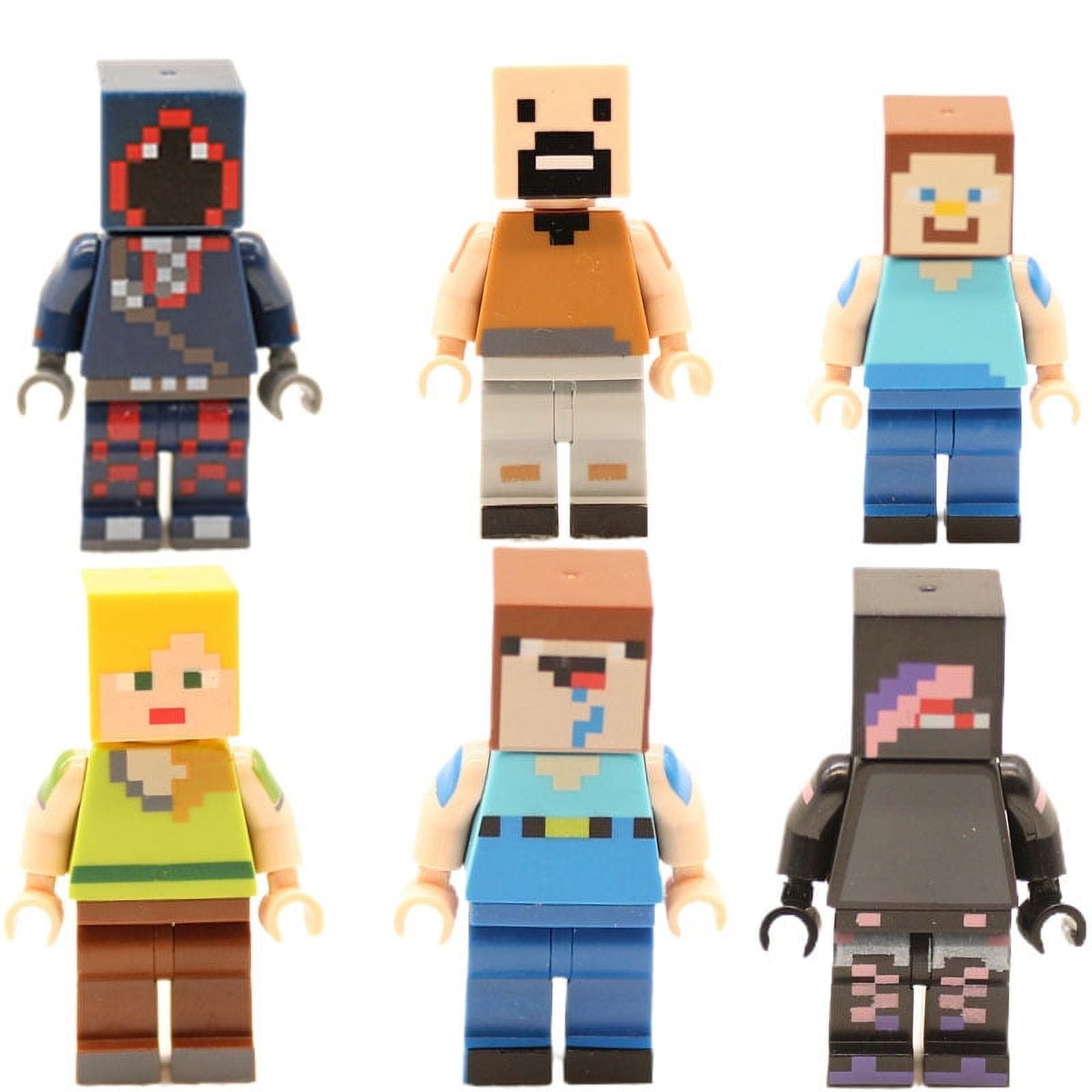 My Store 30PCS Minecraft Action Figures Set – 1.77" Mini Figure Playset with Steve, Creeper, Diamond, Wolf & Accessories