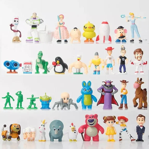My Store Toy Story Action Figures Cake Toppers – 36 PCS Mini Characters for Birthday Cakes