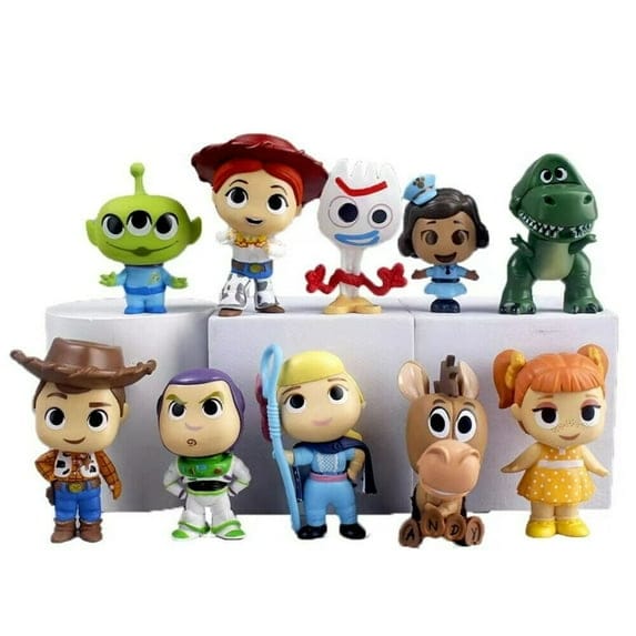 My Store Toy Story 4 Action Figure Set – 10 PCS Woody, Buzz Lightyear, Jessie & Friends Kids Gift Collection