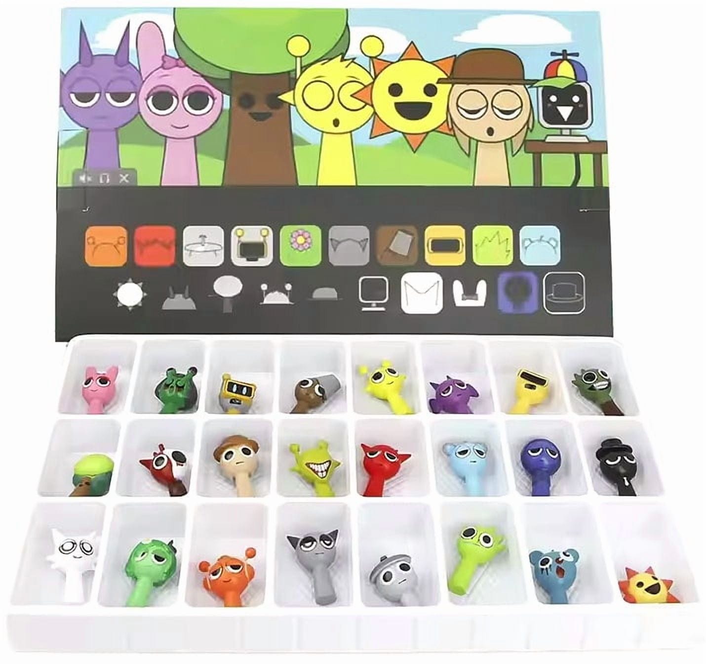 My Store 24PCS Sprunki Anime PVC Action Figures Set – Collectible Model Toys with Gift Box