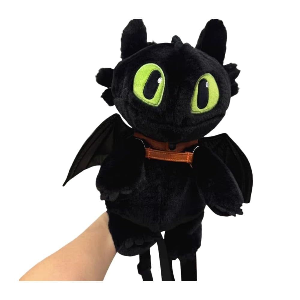 My Store 15" Toothless Plush Backpack & Coin Purse – Kids & Adults Plush Doll Handbag