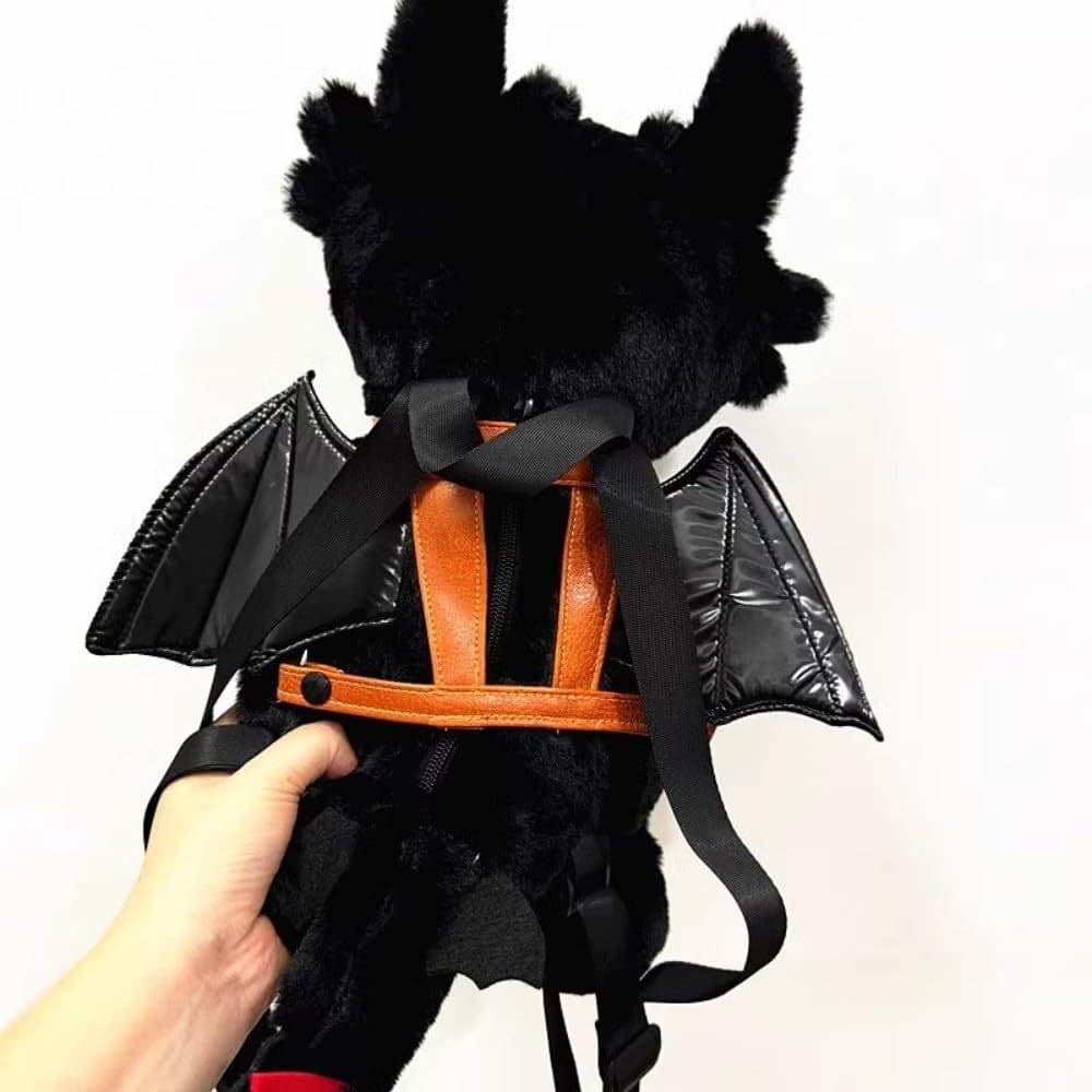 My Store 15" Toothless Plush Backpack & Coin Purse – Kids & Adults Plush Doll Handbag