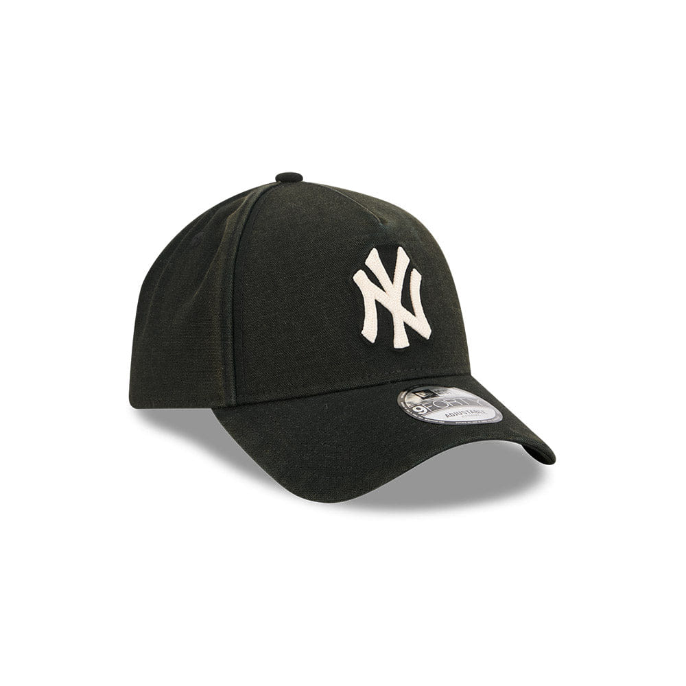 New Era N.Y Yankees 9Forty A-Frame Cap (Washed Canvas Black)