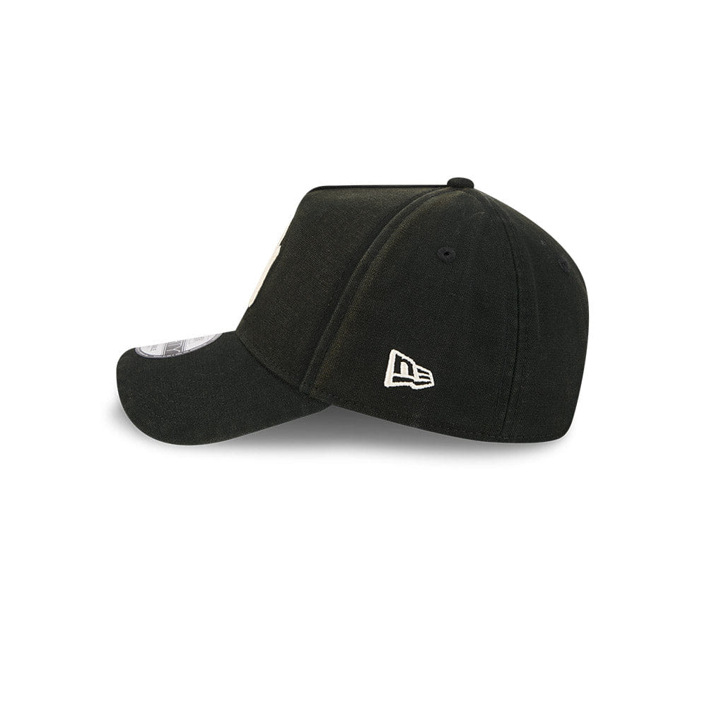 New Era N.Y Yankees 9Forty A-Frame Cap (Washed Canvas Black)