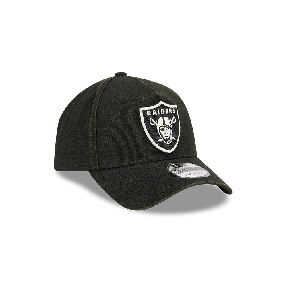 New Era Las Vegas Raiders 9Forty A-Frame Cap (Washed Canvas Black)