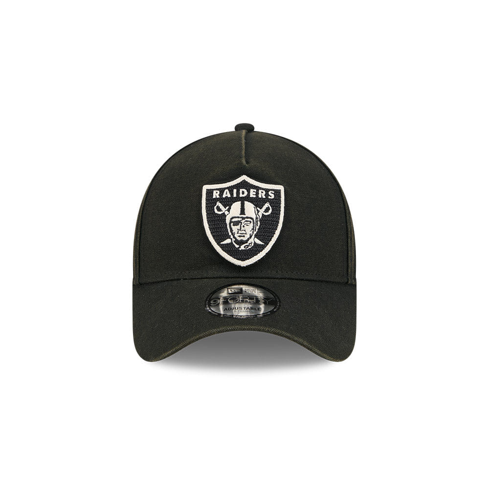 New Era Las Vegas Raiders 9Forty A-Frame Cap (Washed Canvas Black)