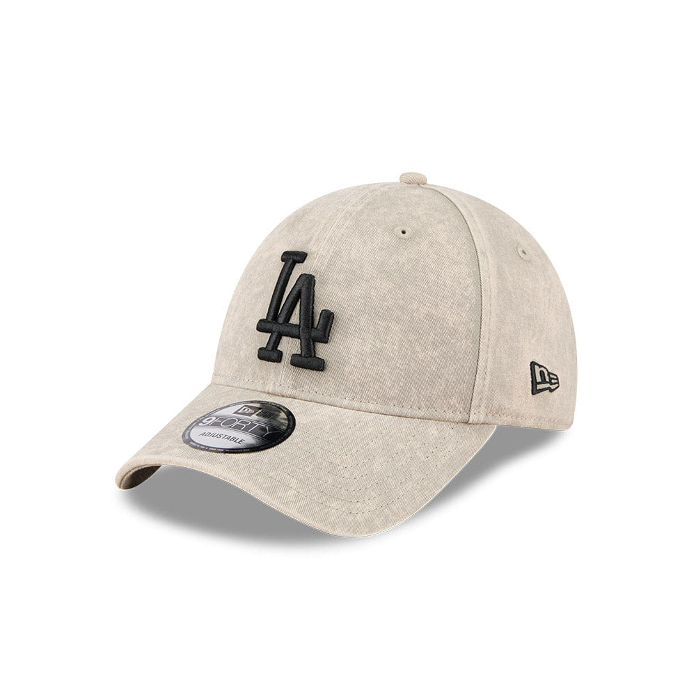 New Era L.A Dodgers 9Forty Snapback Cap (Washed Pebble/Black)