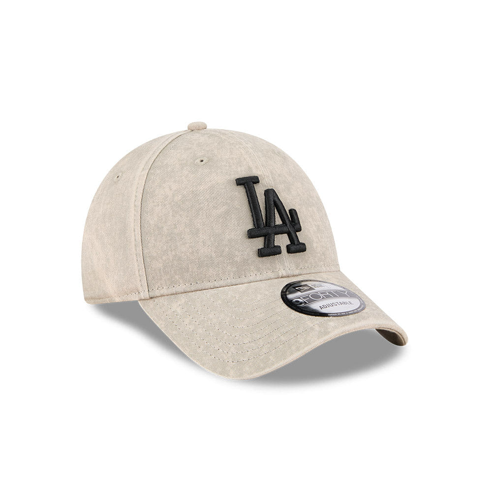 New Era L.A Dodgers 9Forty Snapback Cap (Washed Pebble/Black)
