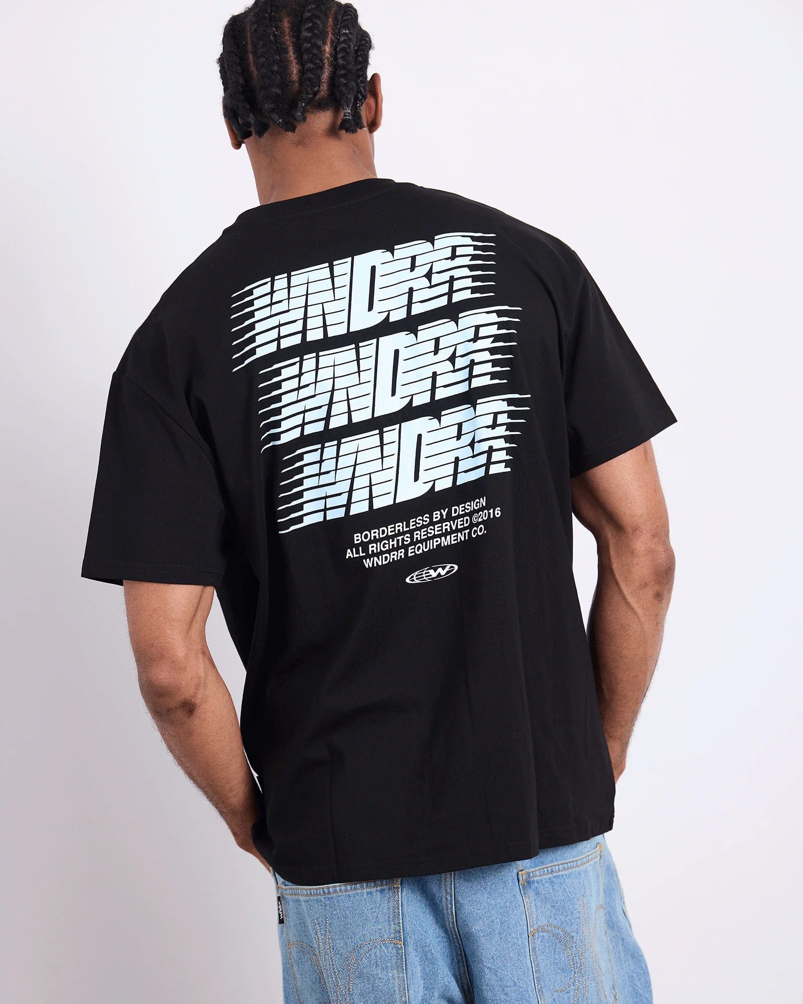 WNDRR Borderless Box Fit Tee (Black/Blue)