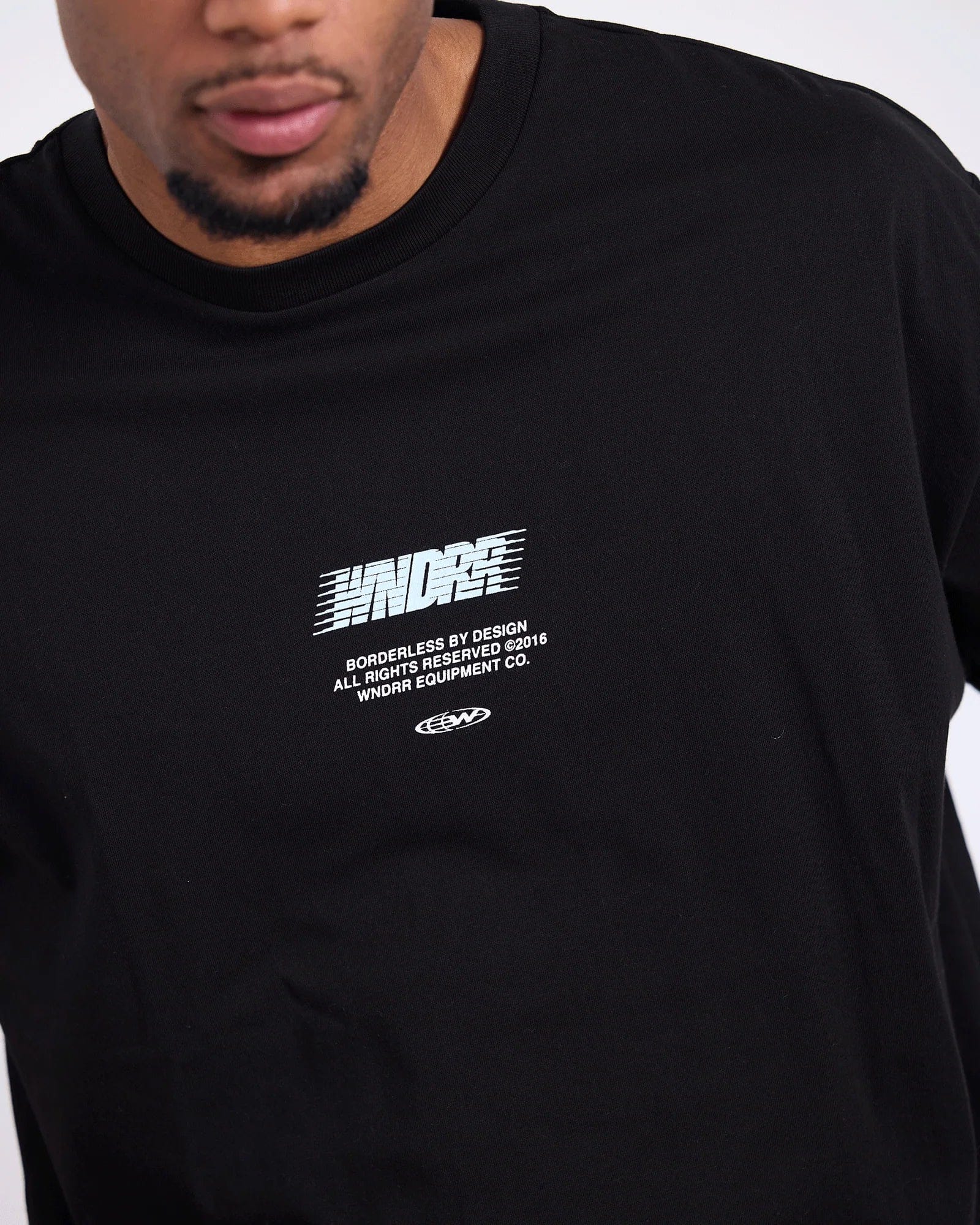 WNDRR Borderless Box Fit Tee (Black/Blue)