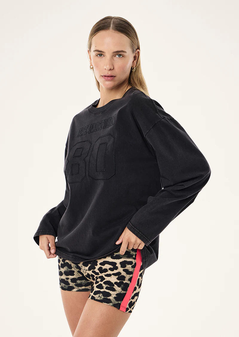 P.E Nation Oversized L/S Tee (Washed Black)