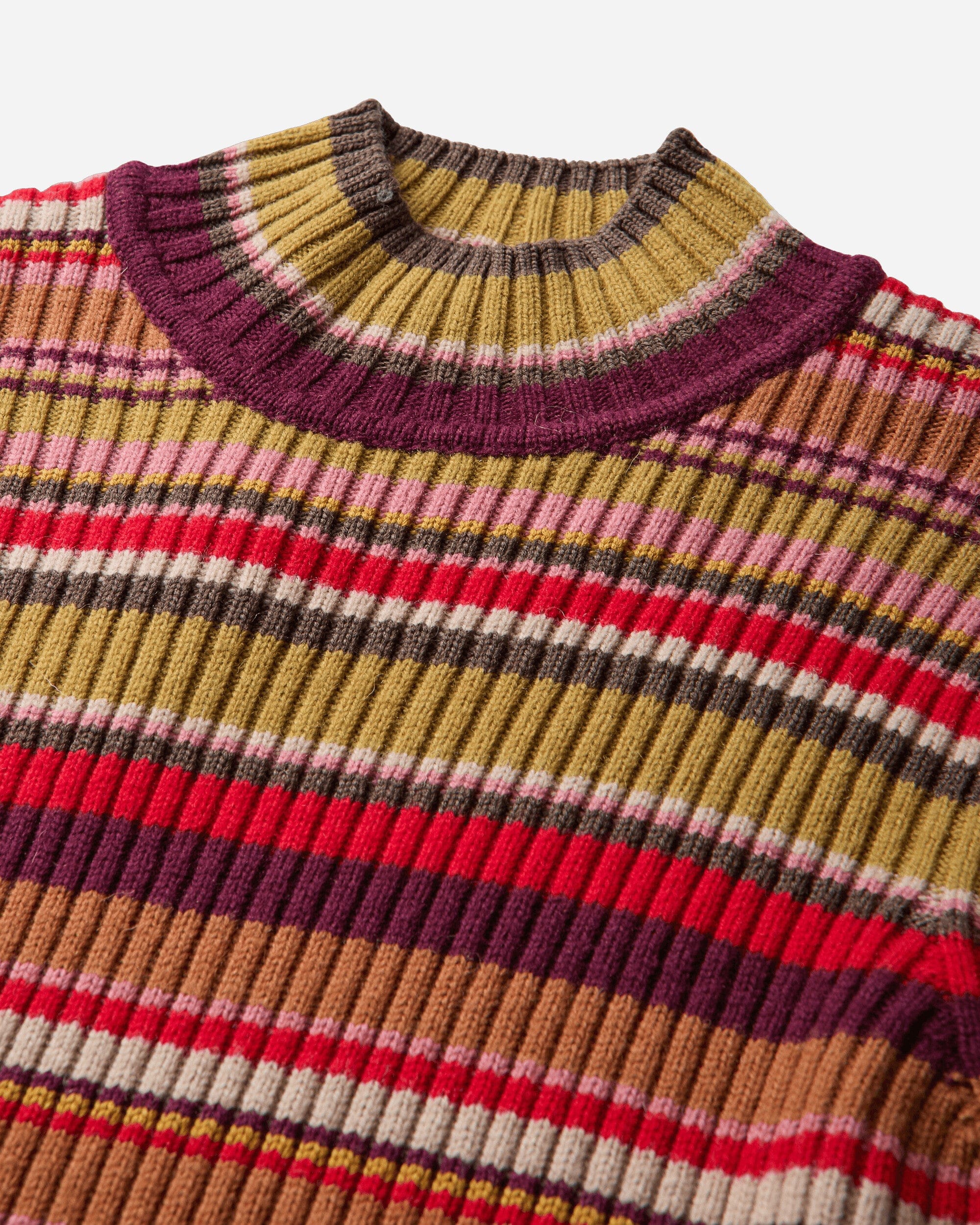 DRIES VAN NOTEN Men's Ribbed Wool Sweater Red
