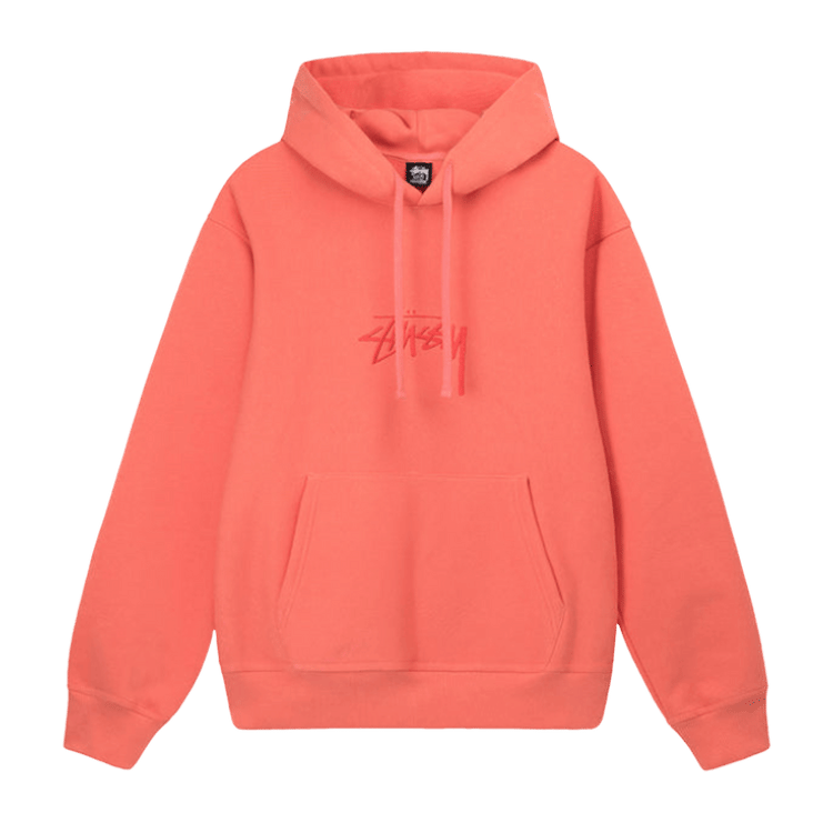 Stussy Stock Logo Applique Hoodie Rose (SS22)