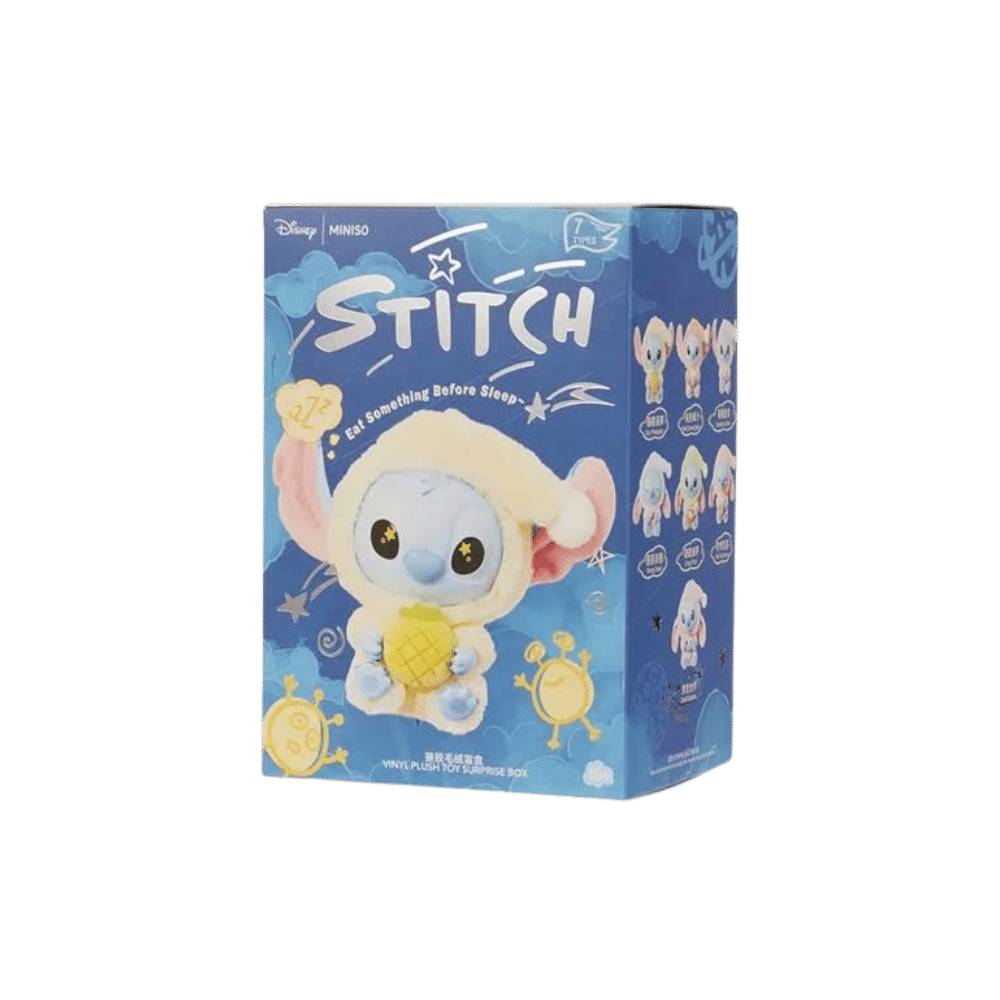 Miniso Top Toy Disney Stitch Eat Something Before Sleep Plush Keychain (Single Blind Box)