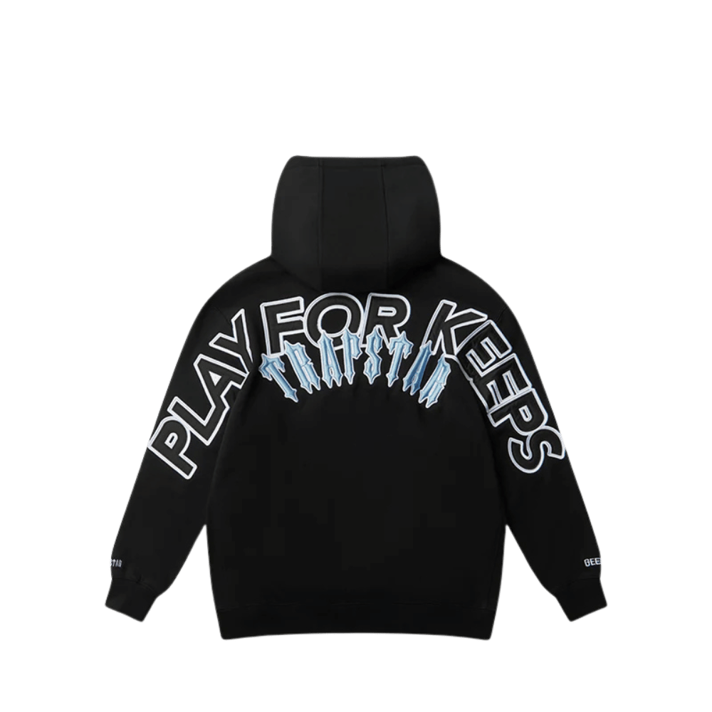 Geedup Play For Keeps Hoodie x Trapstar Irongate Black Cool Blue