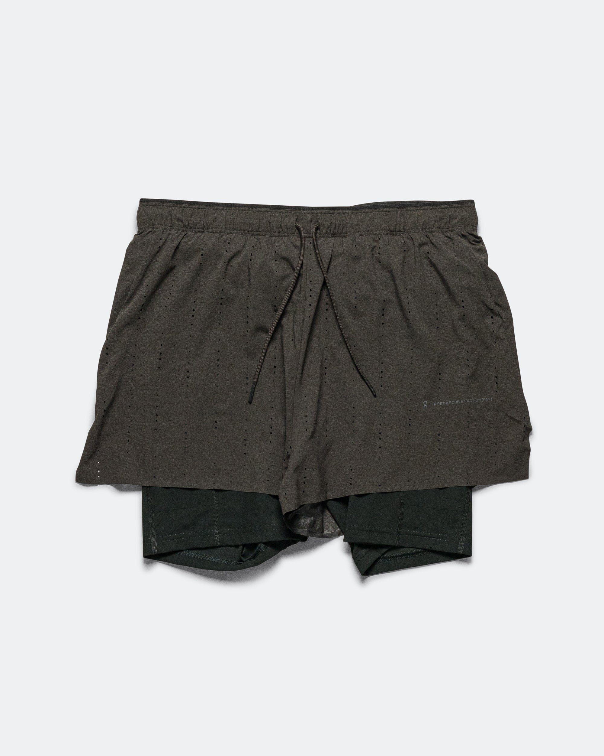 On Running Zero 2-in-1 Shorts x PAF - Molasses/Black