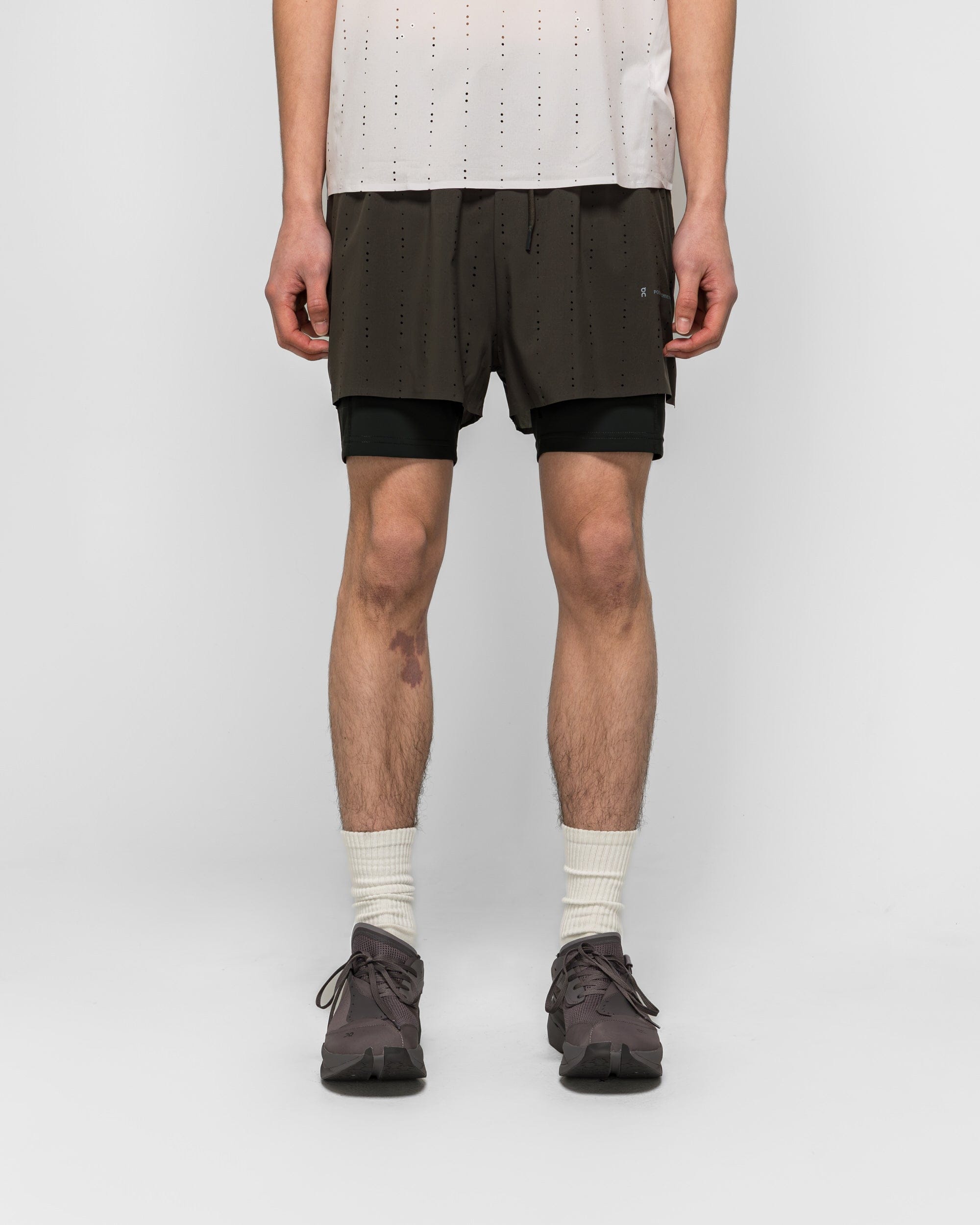 On Running Zero 2-in-1 Shorts x PAF - Molasses/Black