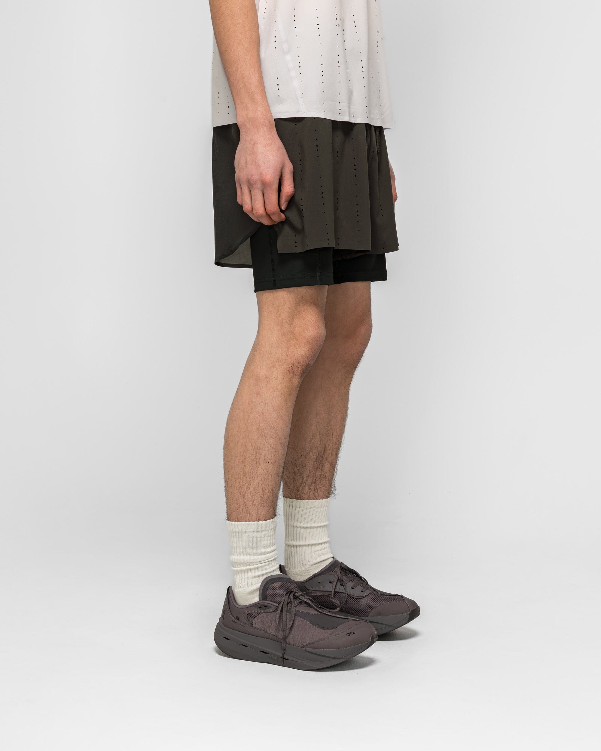 On Running Zero 2-in-1 Shorts x PAF - Molasses/Black