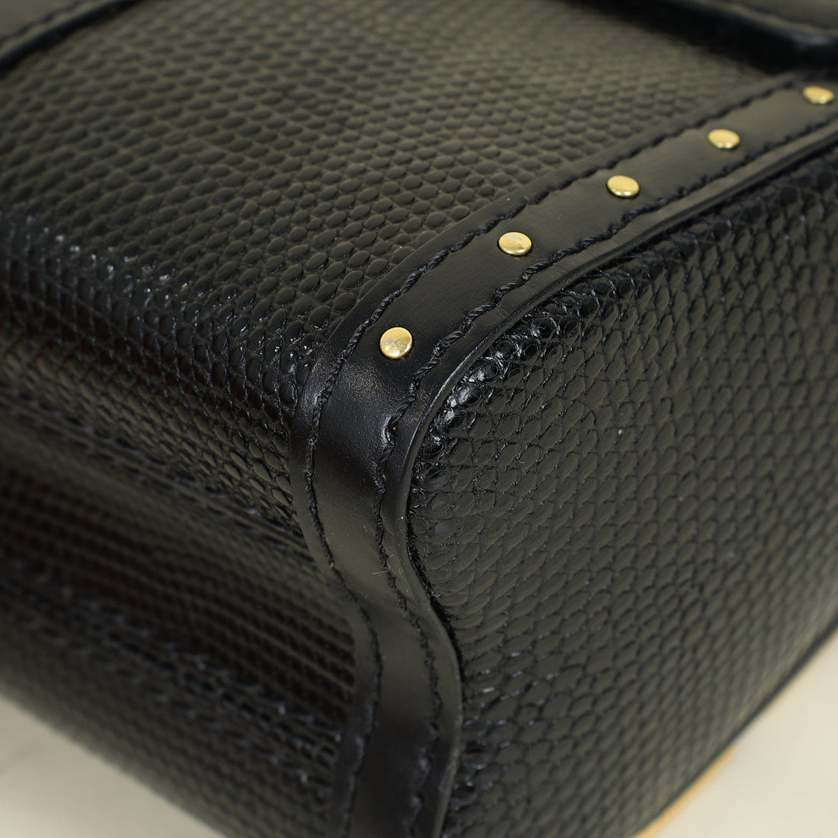 Louis Vuitton Black Lizard & Crystal Mini Twist Shoulder Bag