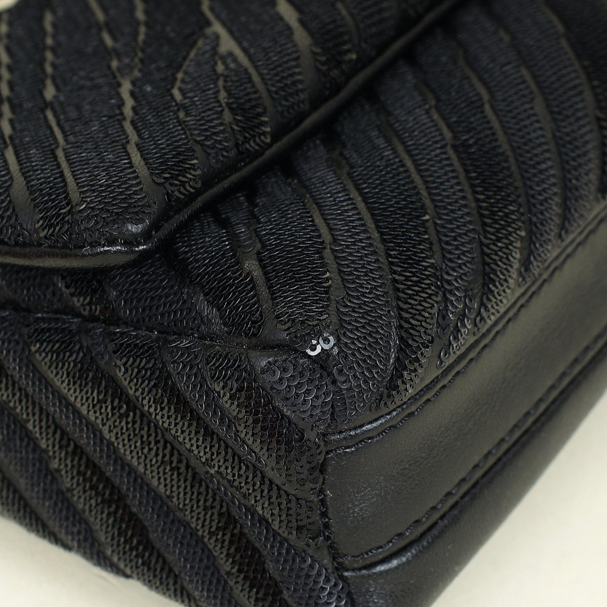 Louis Vuitton Black Sequins Embroidered Twist West Shoulder Bag