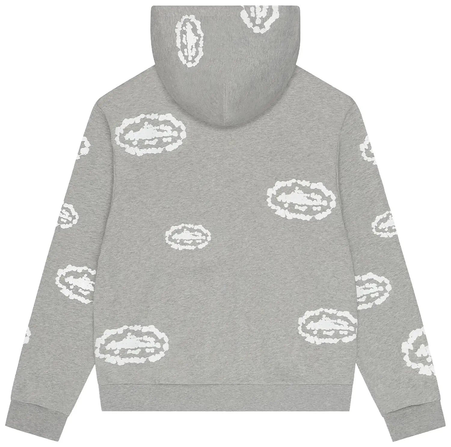 Denim Tears Corteiz x Denim Tears Island Wreath Zip Hoodie 'Heather Grey'