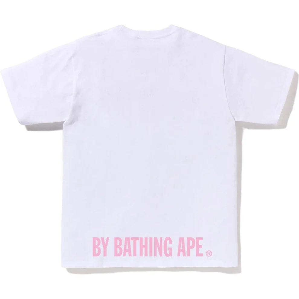 Bape ABC Camo Ape Face Sta Tee 'White Pink'