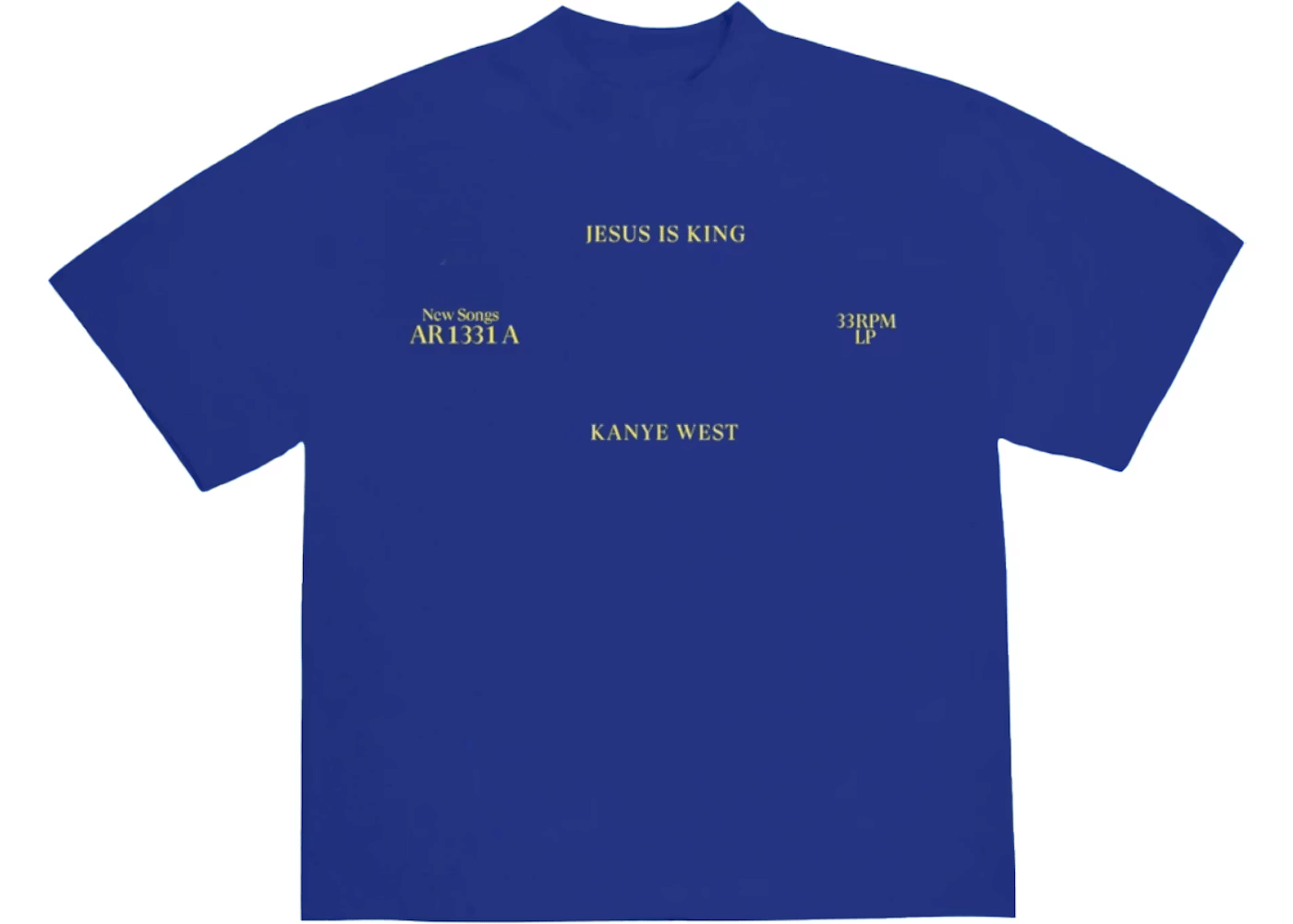 Yeezy Jesus Is King Vinyl Album Tee 'Blue'