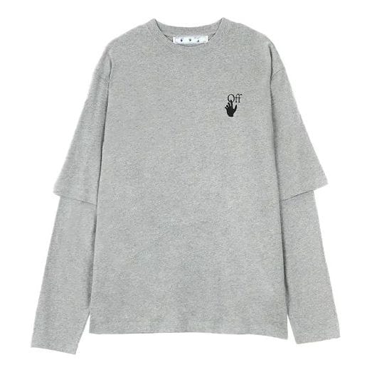 Off-White Degrade Arrow Double Sleeve Tee 'Melange Grey'