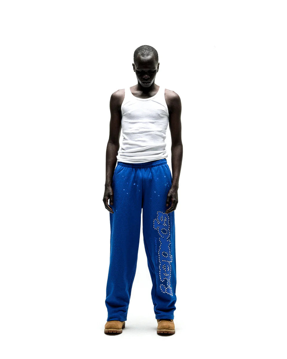 Sp5der Rhinestone Punk V2 Sweatpant 'Blue'