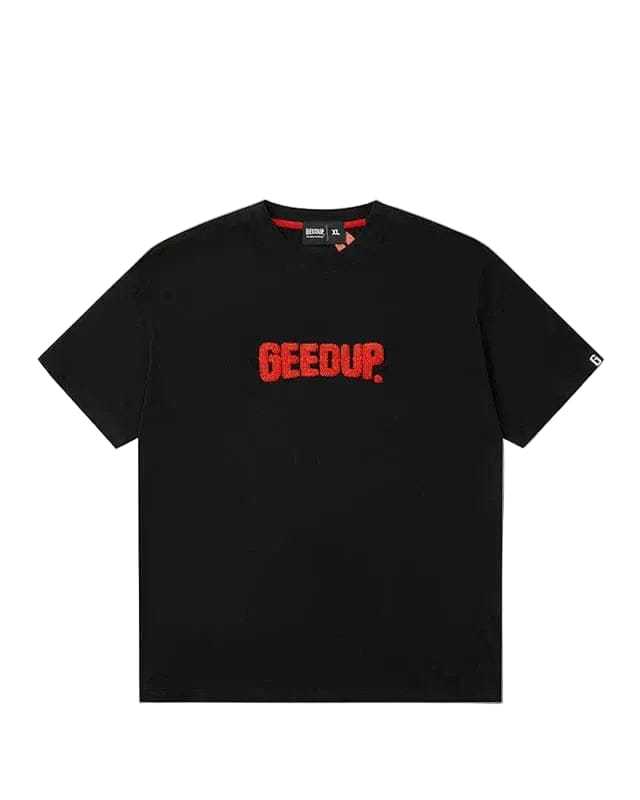 Geedup Play For Keeps Cursive Tee 'Black Red'