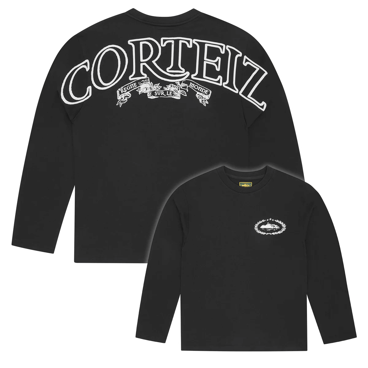 Corteiz Royale Heavyweight Long Sleeve Tee 'Black White'