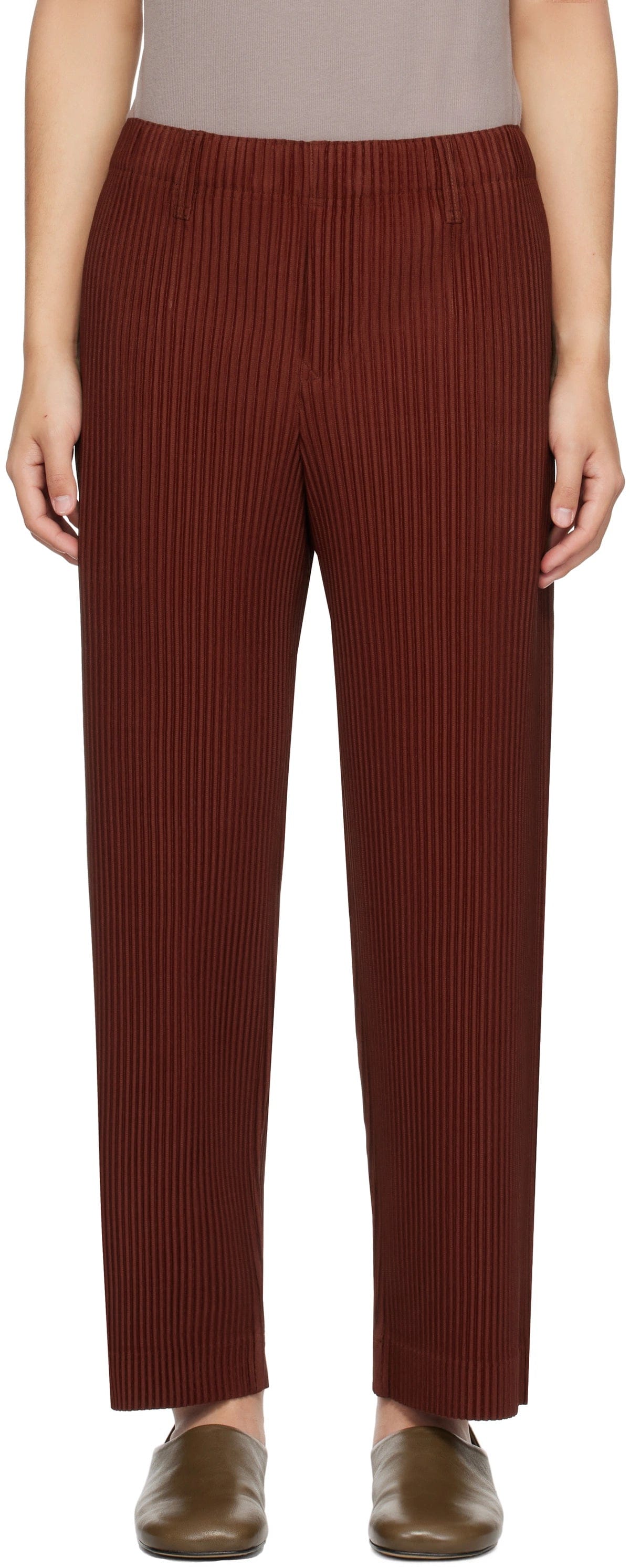 Issey Miyake Homme Plisse Pleated Trouser 'Red'