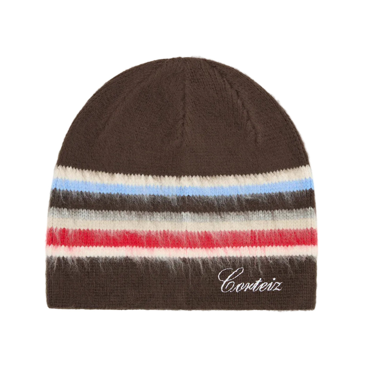 Corteiz Multi Stripe Knit Beanie ‘Brown’