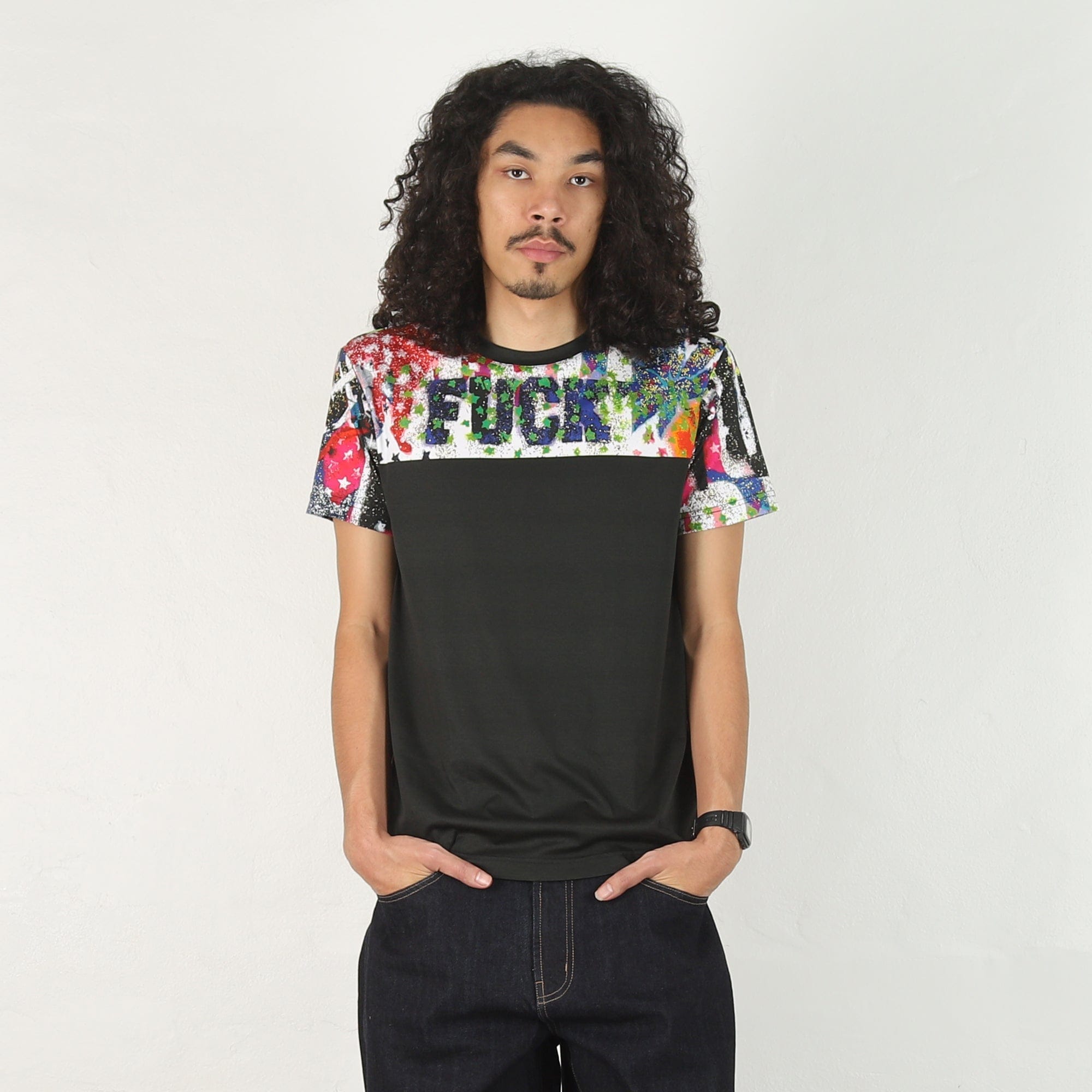 Fuck This Industry Stencil T-Shirt - Black