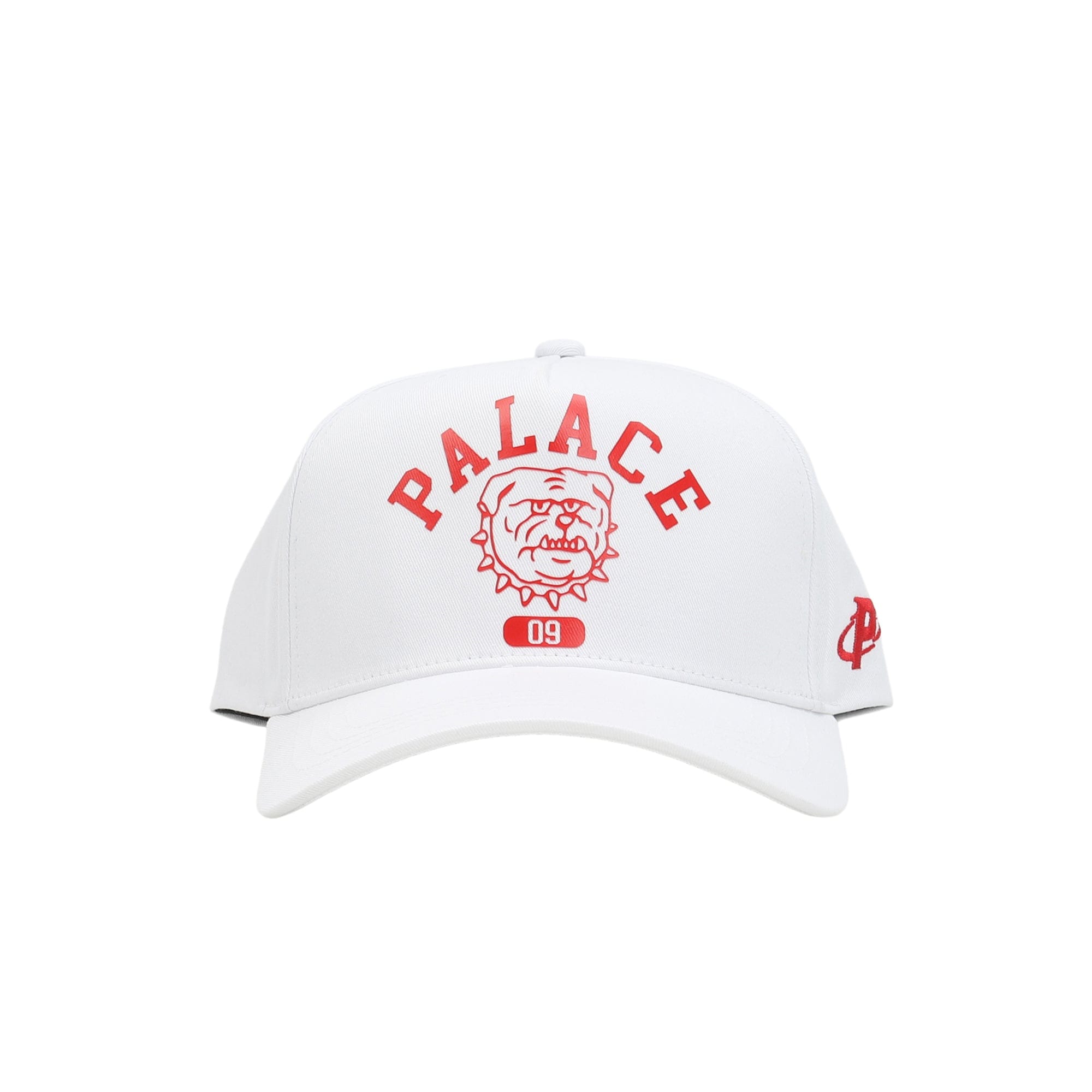 Palace Bulldog P Frame 5-Panel Snapback - White