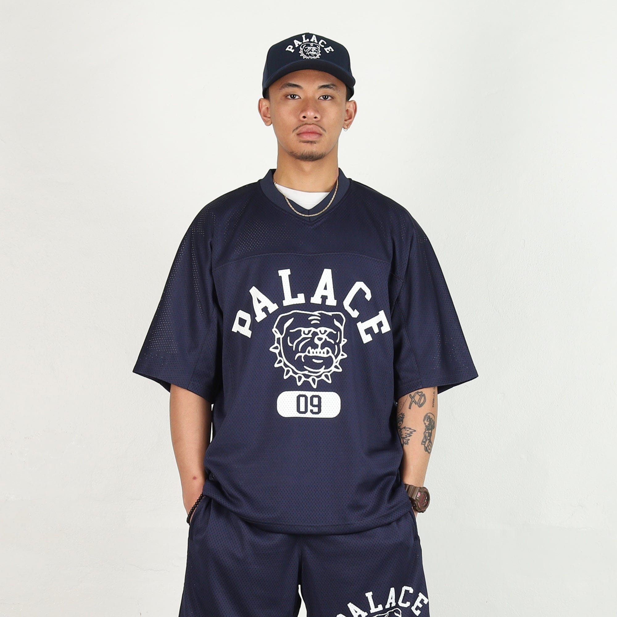 Palace Bulldog Mesh Jersey - Navy