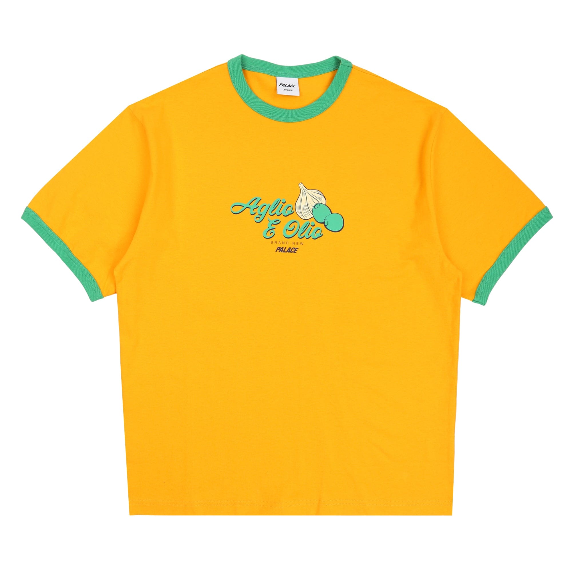 Palace Aglio E Olio Ringer T-Shirt - Sunny Yellow