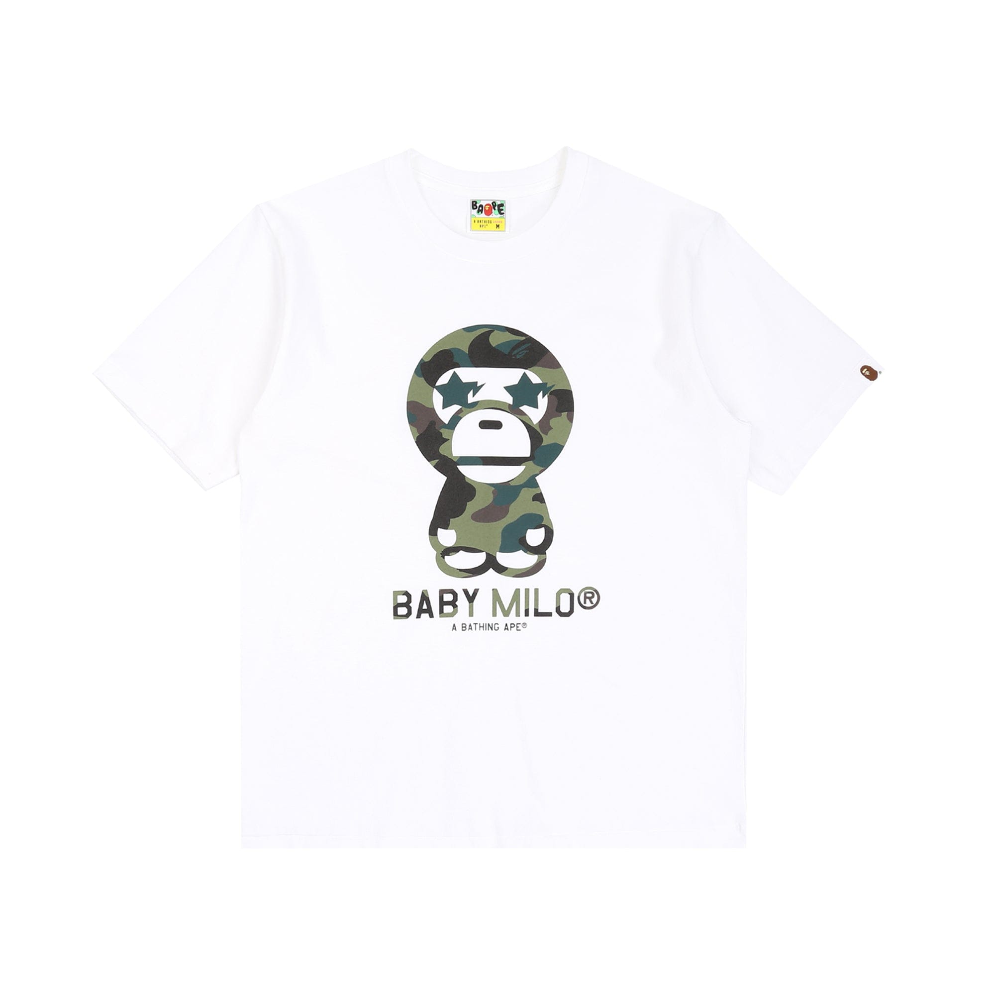 BAPE 1st Camo Sta Eye Baby Milo T-Shirt - White/Green