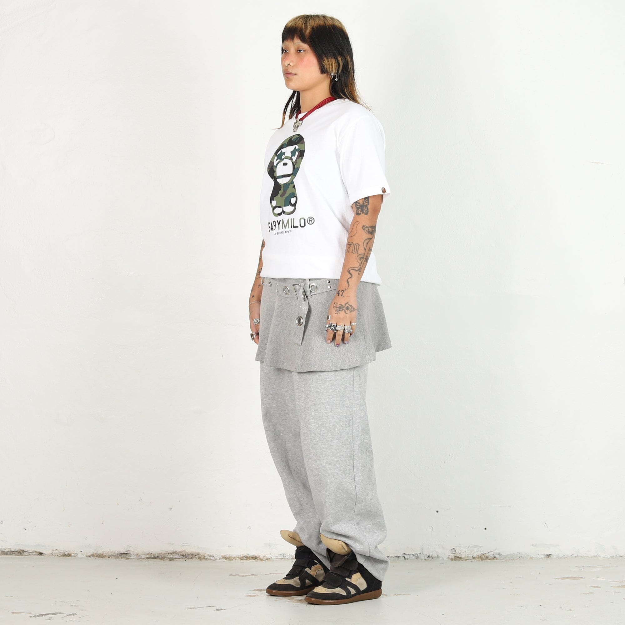BAPE 1st Camo Sta Eye Baby Milo T-Shirt - White/Green