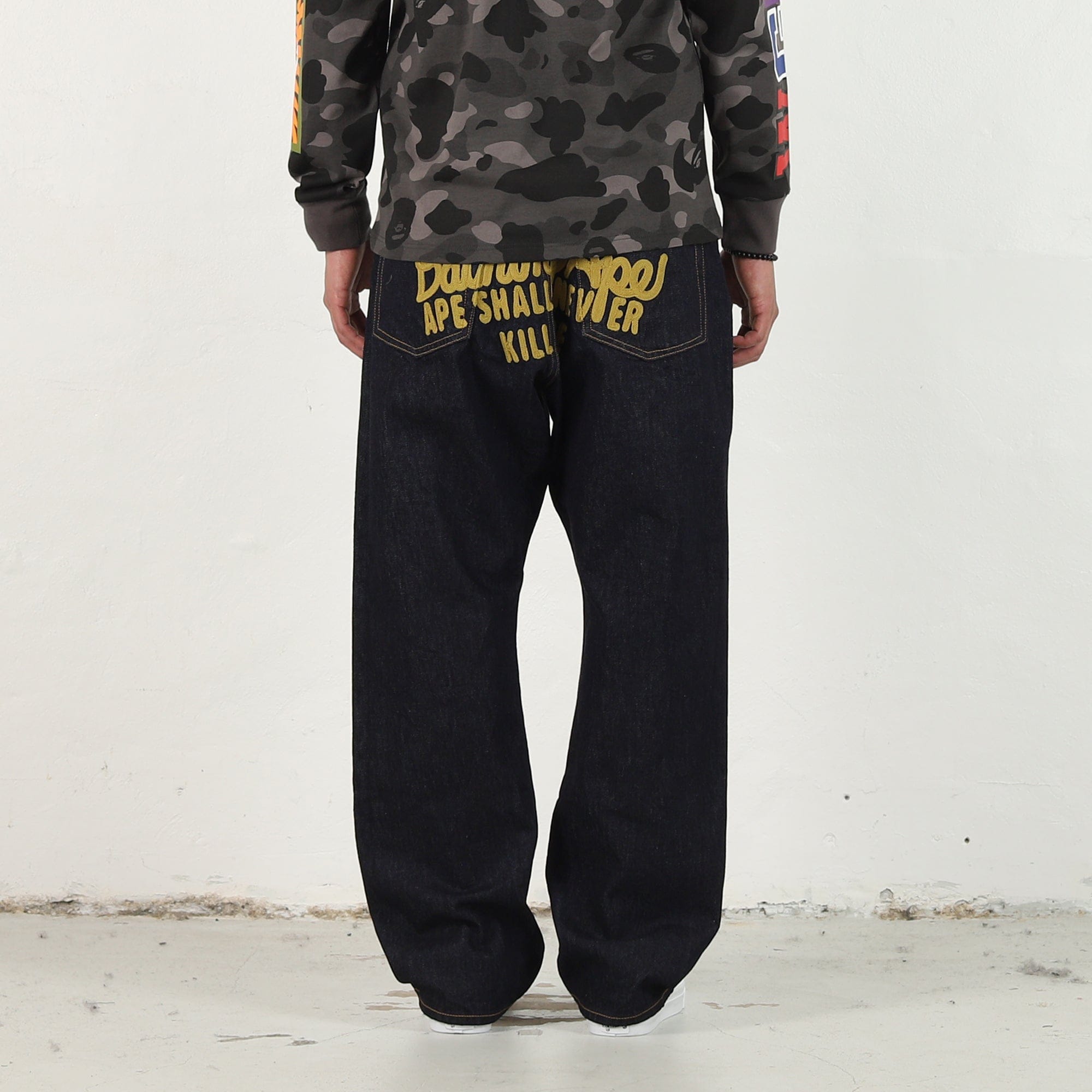 BAPE Champion Denim Pants - Indigo