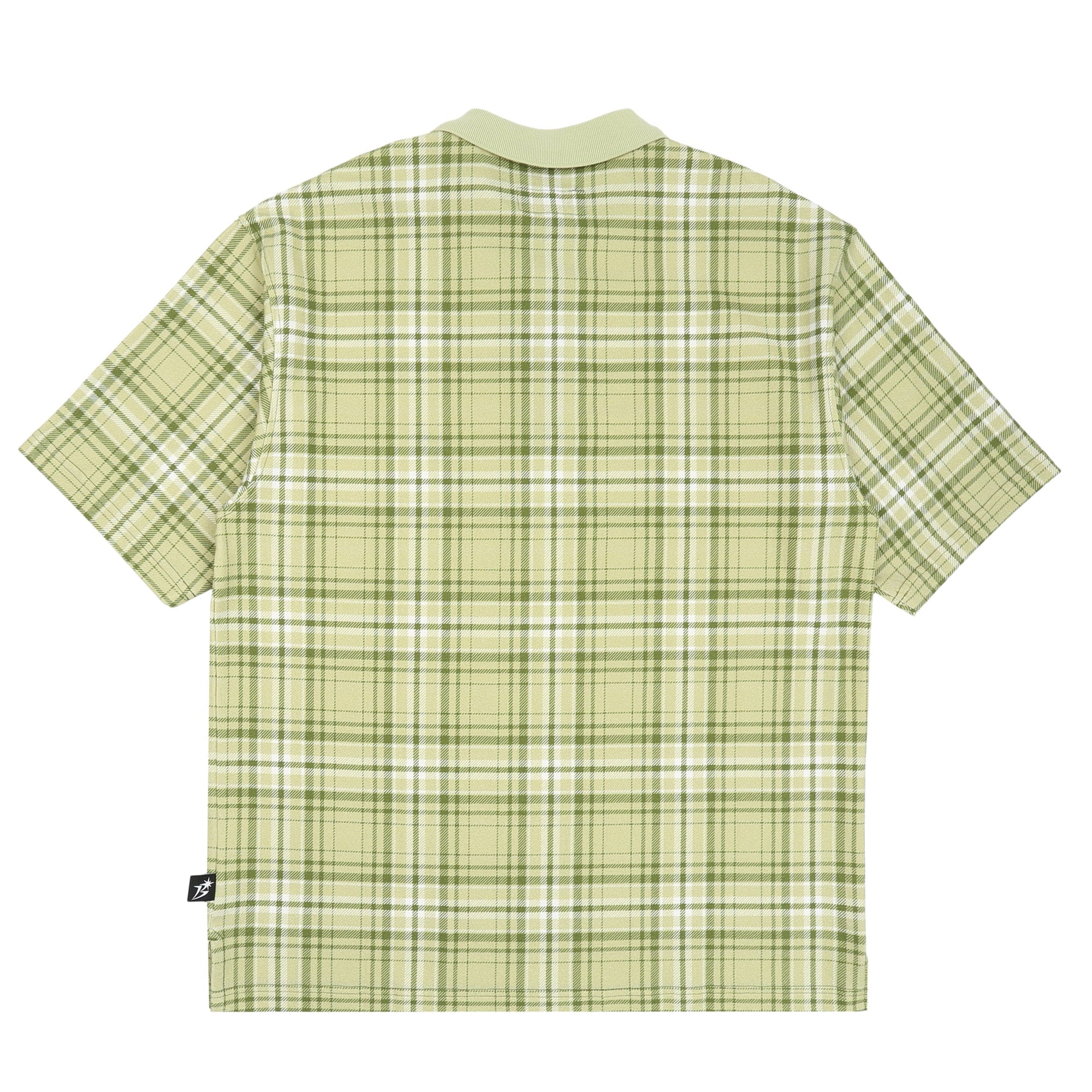 Bott Plaid S/S Polo Shirt - Green