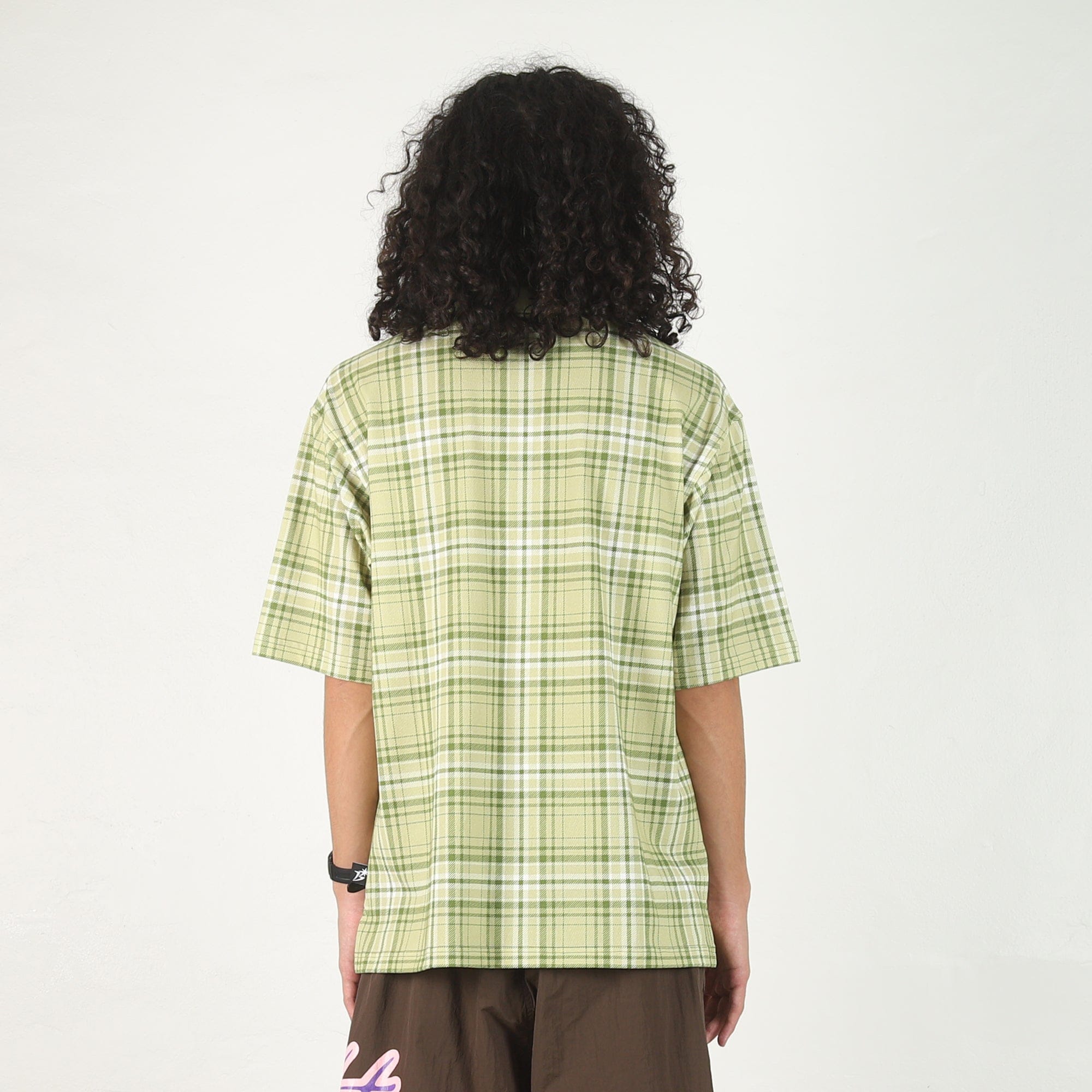 Bott Plaid S/S Polo Shirt - Green