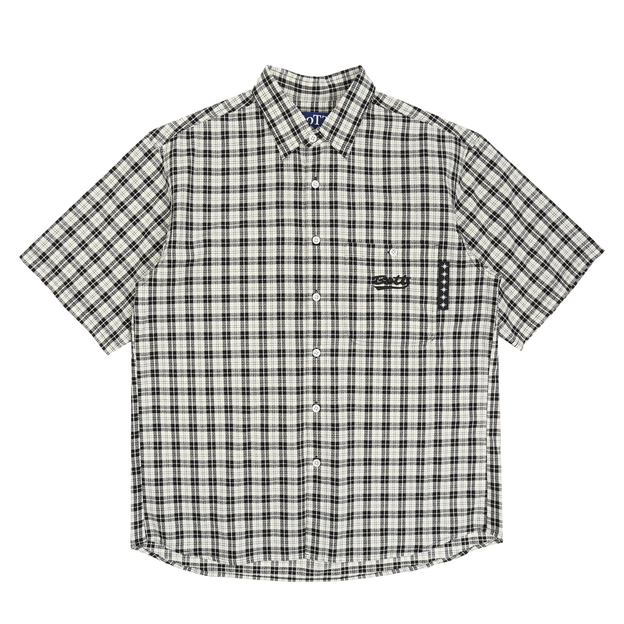 Bott Plaid S/S Shirt - Black
