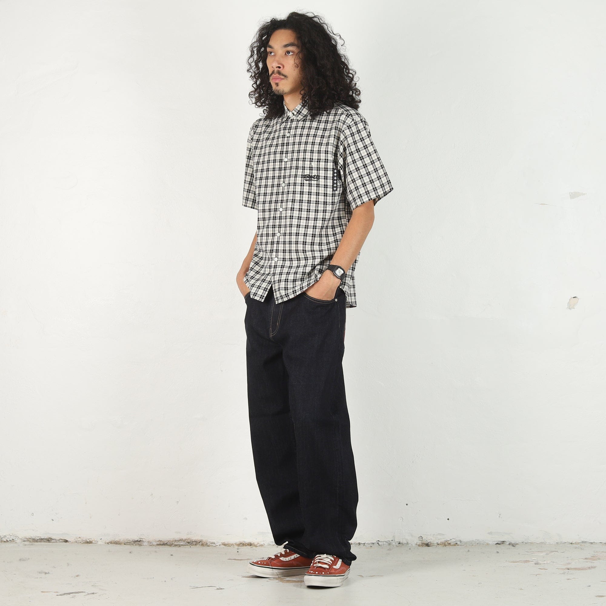 Bott Plaid S/S Shirt - Black