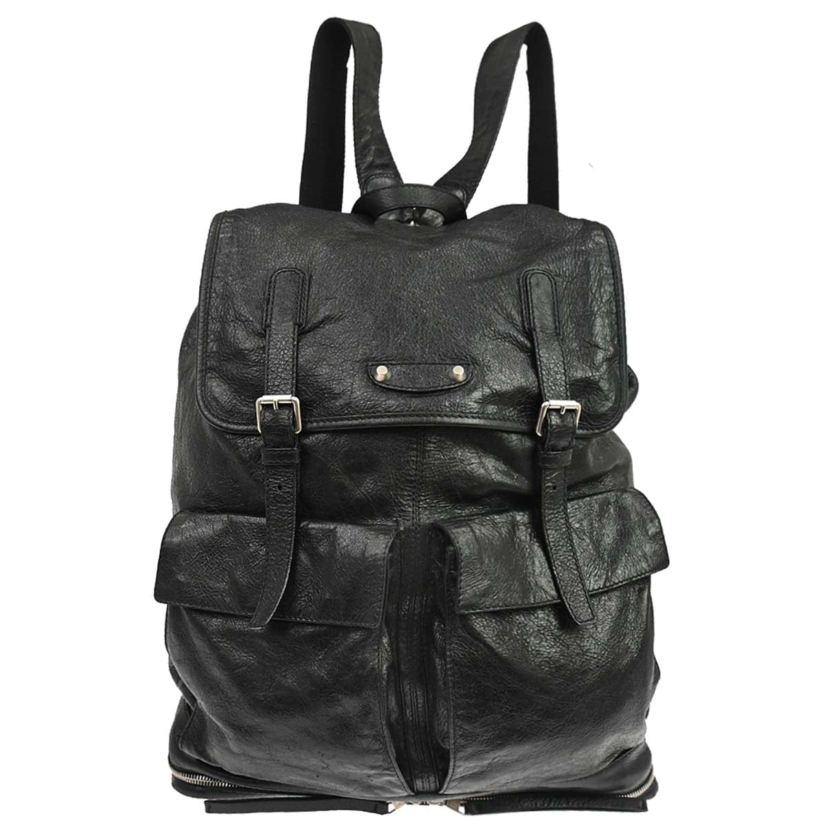 Balenciaga Black Lambskin Traveller Backpack